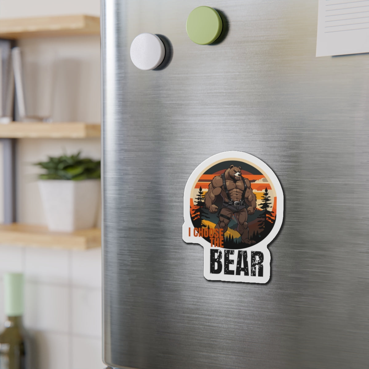 I Choose The Bear Sticker for Fridge or Laptop