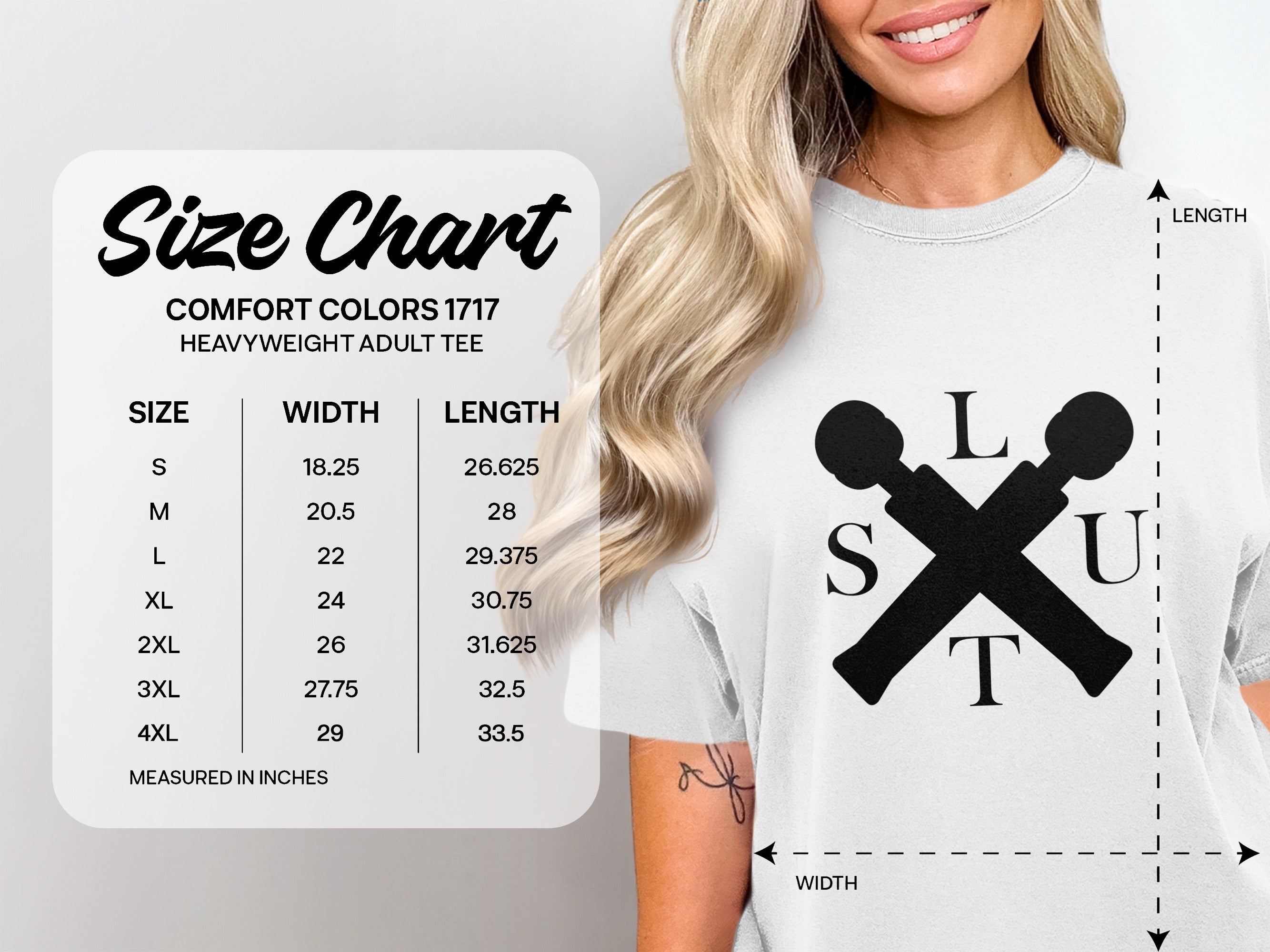 SLUT Graphic Tee Comfort Colors 1717 Heavyweight Adult Shirt
