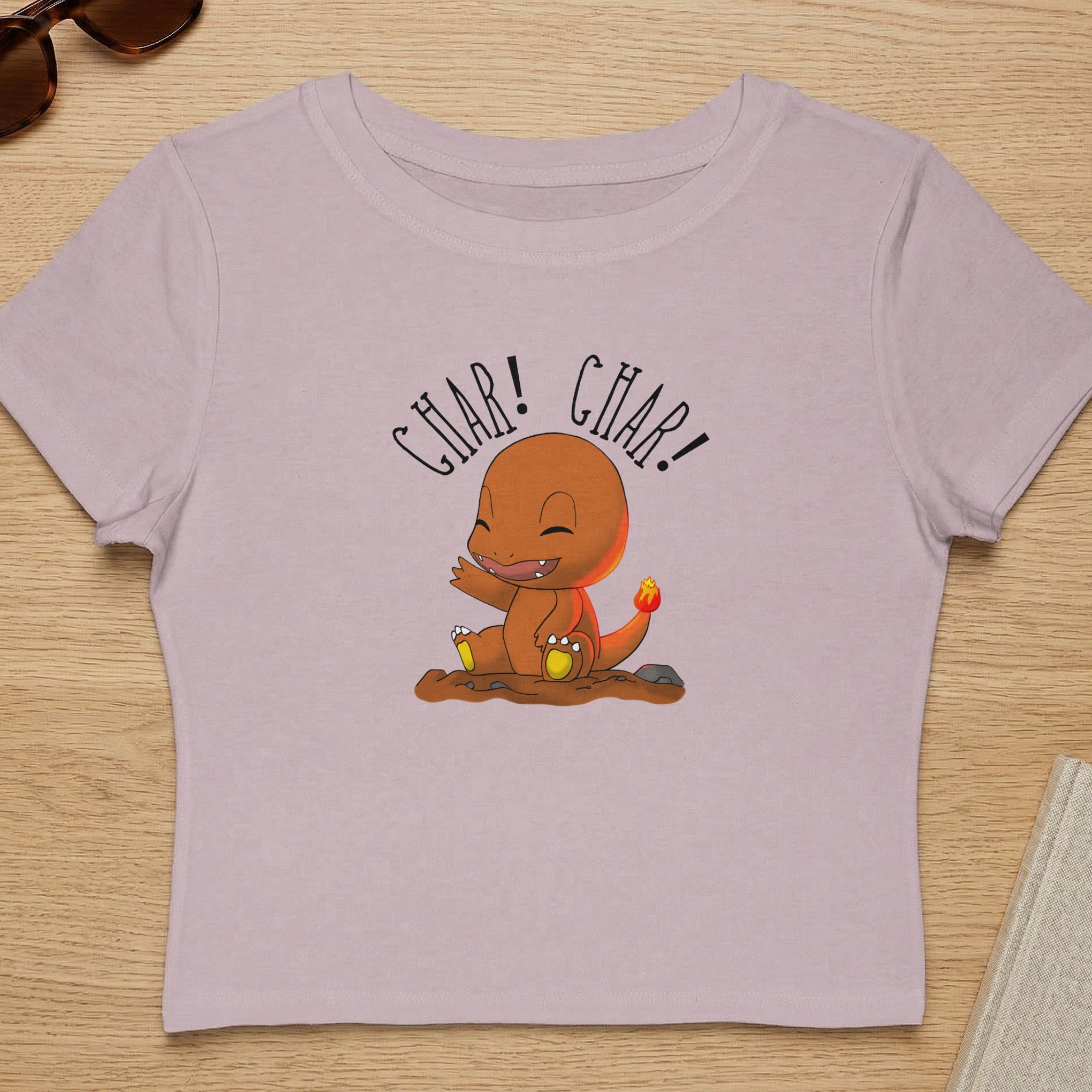 Adorable Char Char Anime Character Graphic Crop Top
