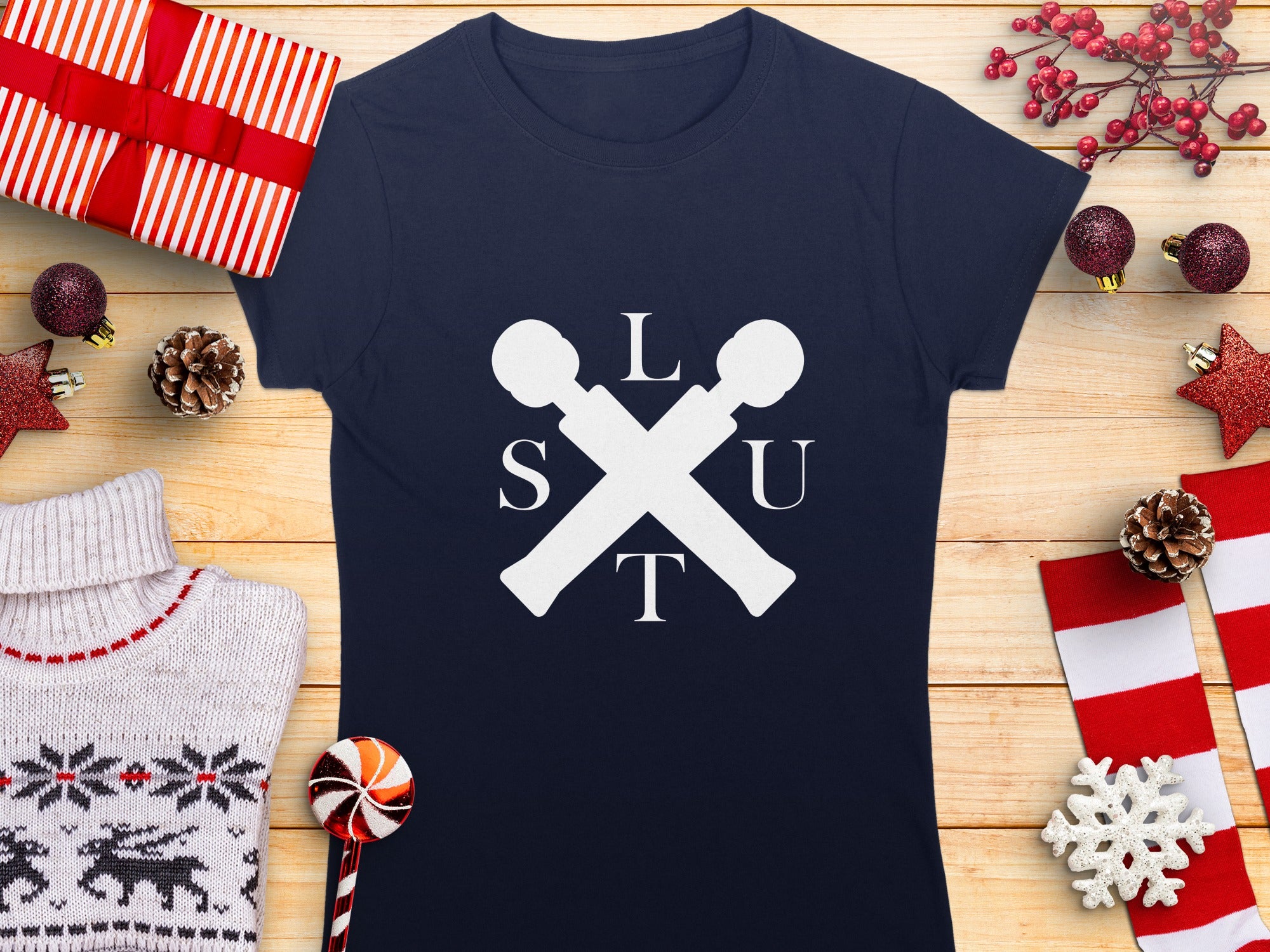 LSU Themed Holiday Gift Graphic T-Shirt