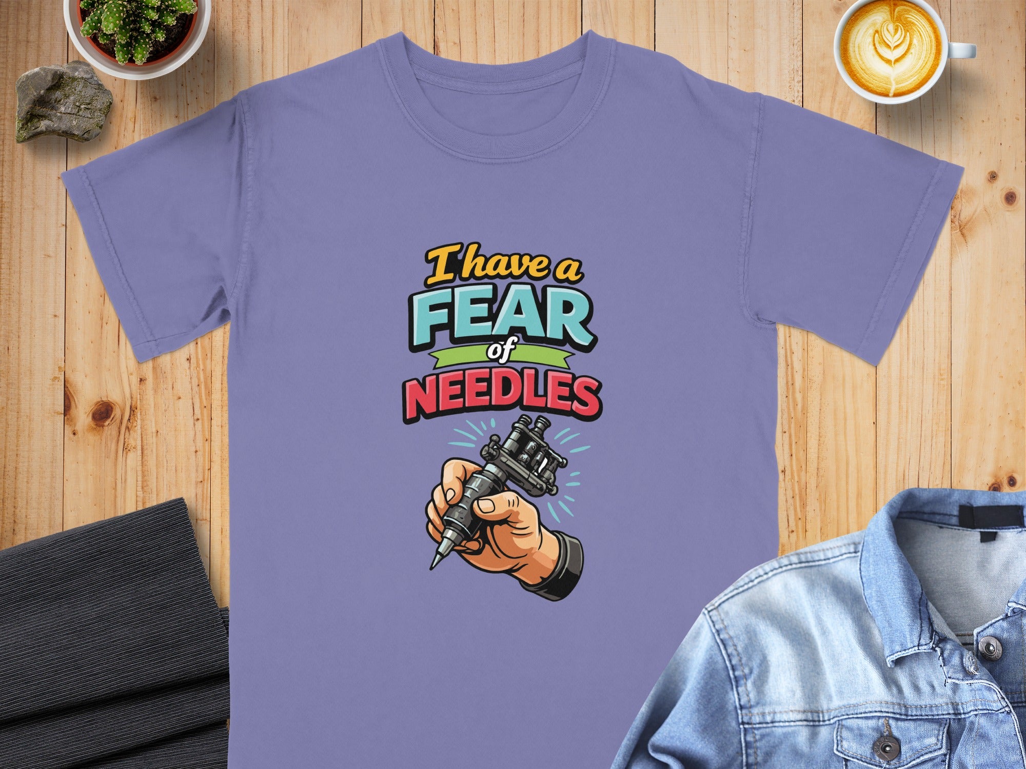I Have a Fear of Needles Funny Tattoo Shirt