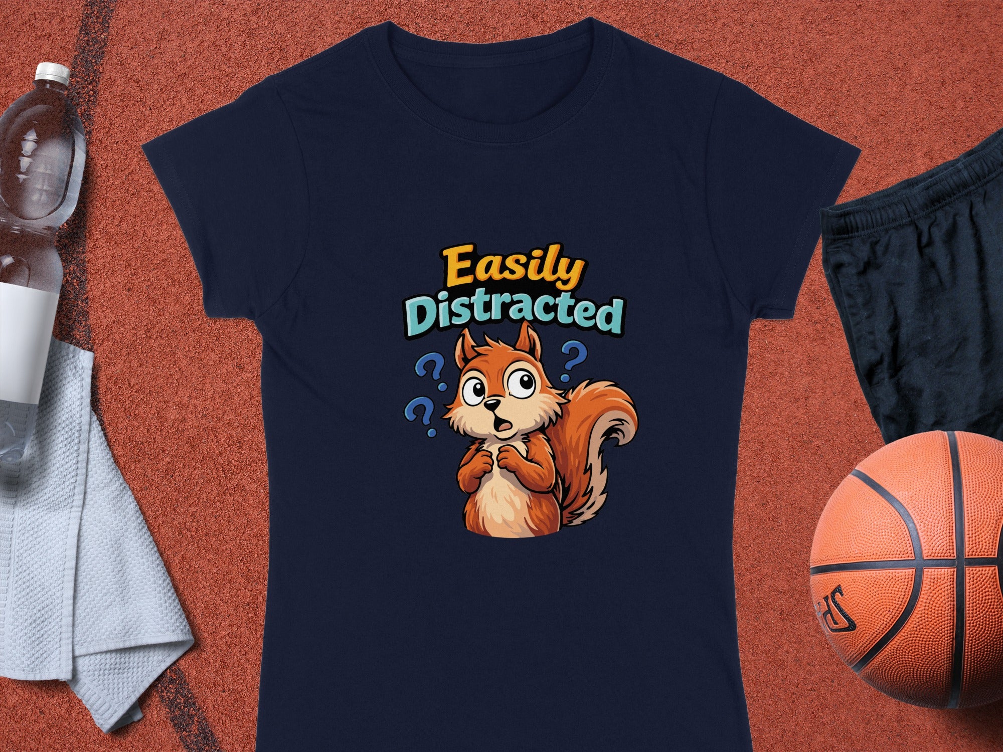 Easily Distracted Cute Squirrel Cartoon Character Shirt
