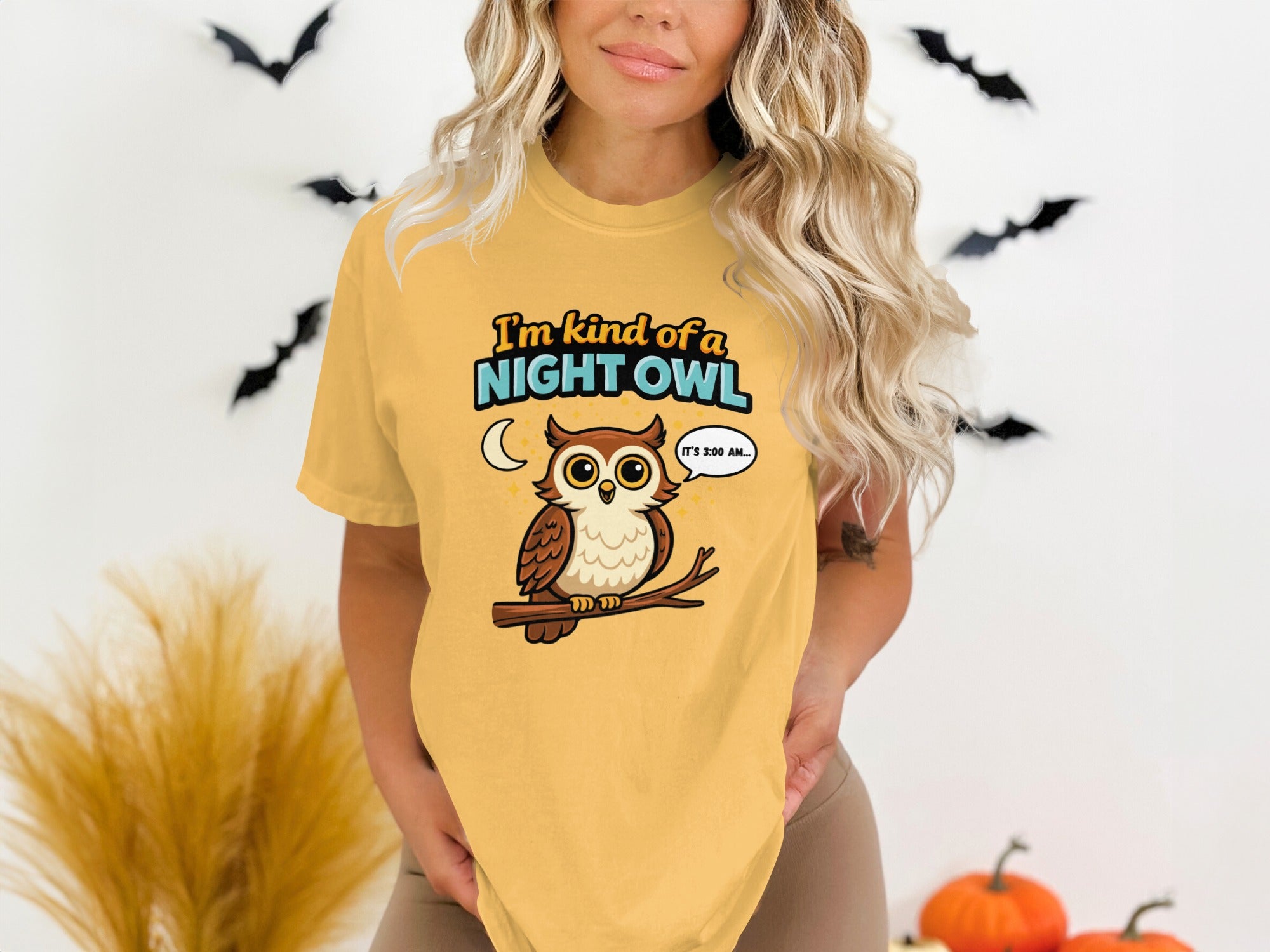 I'm Kind of a Night Owl Funny Owl Graphic T-Shirt