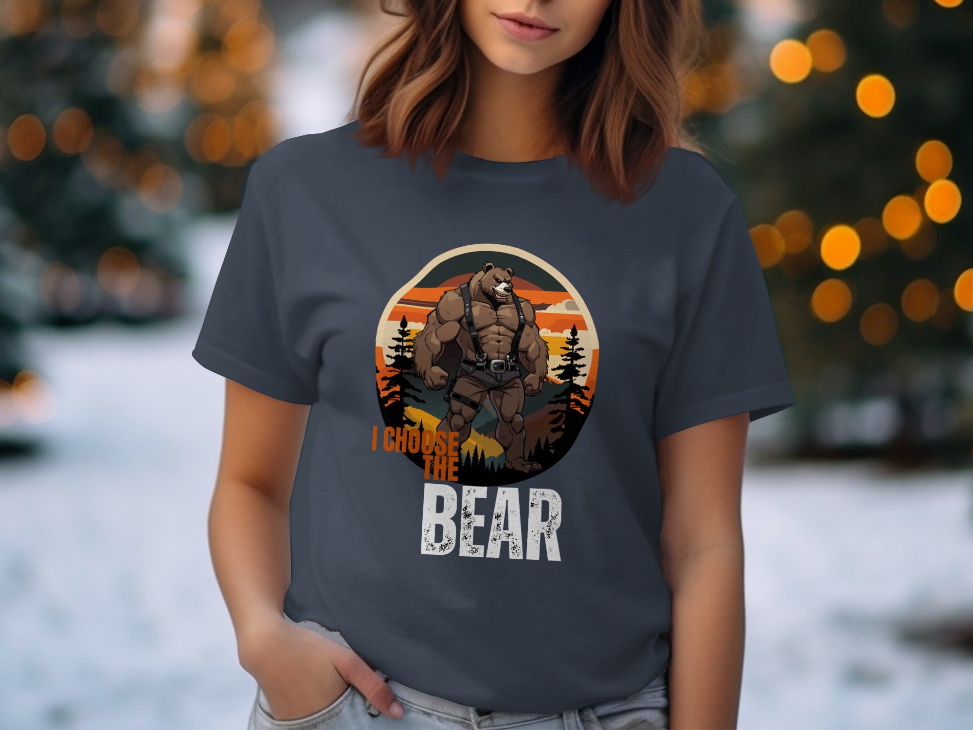 I Choose the Bear Graphic Tee for Outdoor Enthusiasts