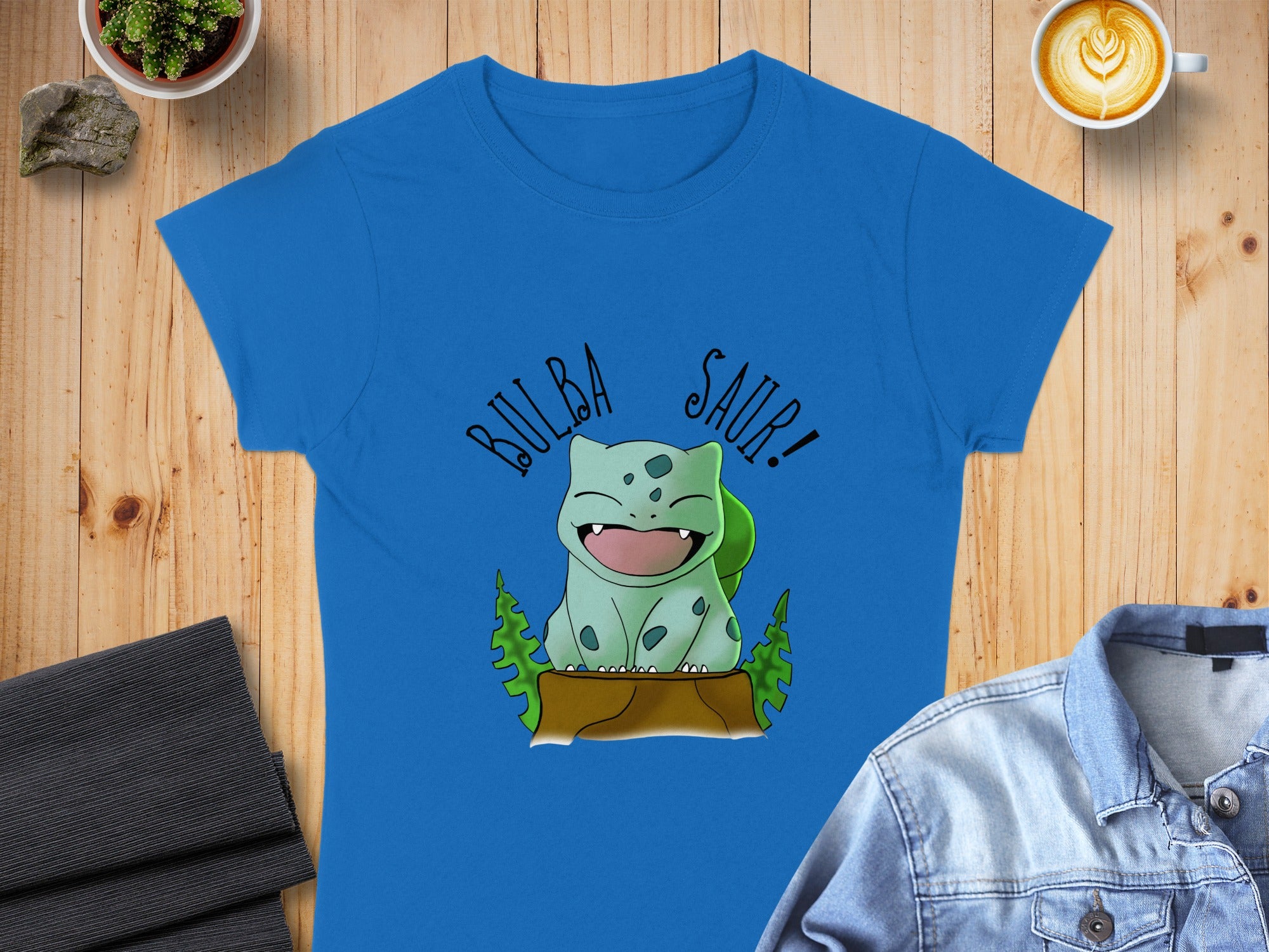 Bulba Saur Graphic Unisex Shirt with Smiling Character