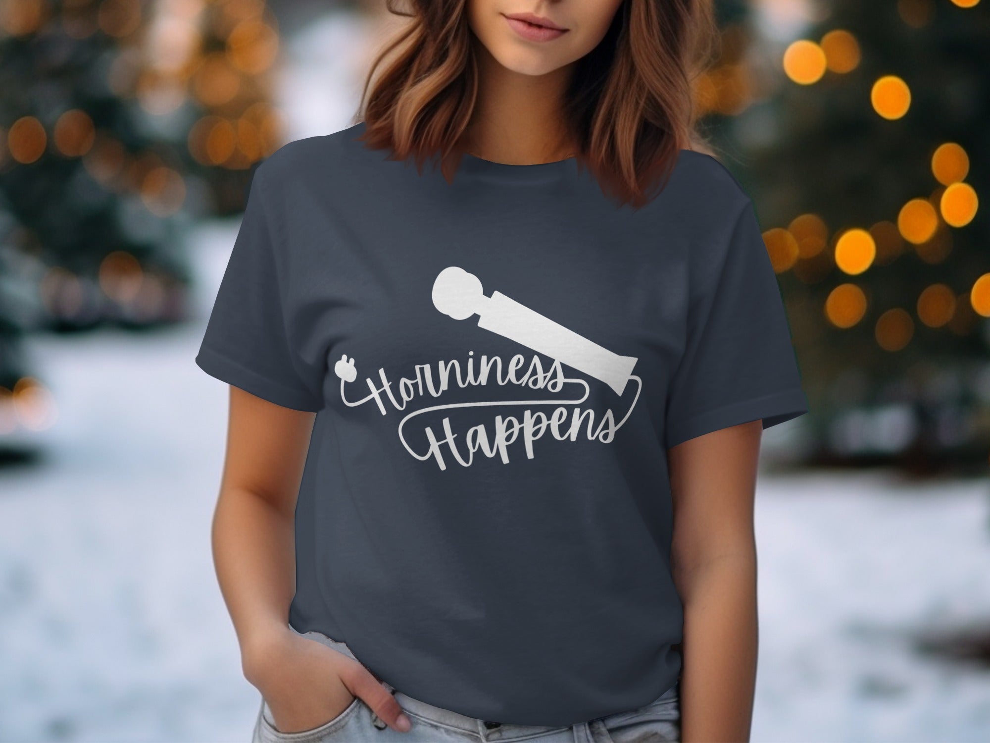 Horniness Happens Graphic T-Shirt Casual Apparel