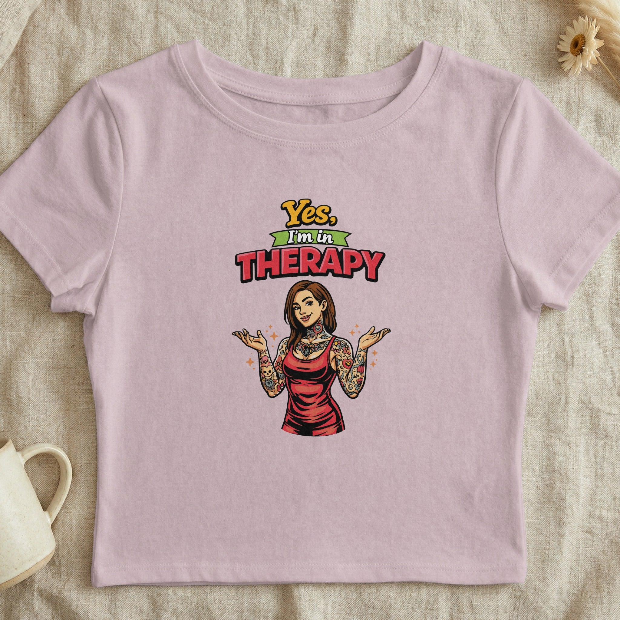 Yes I'm in Therapy Graphic Print T-shirt