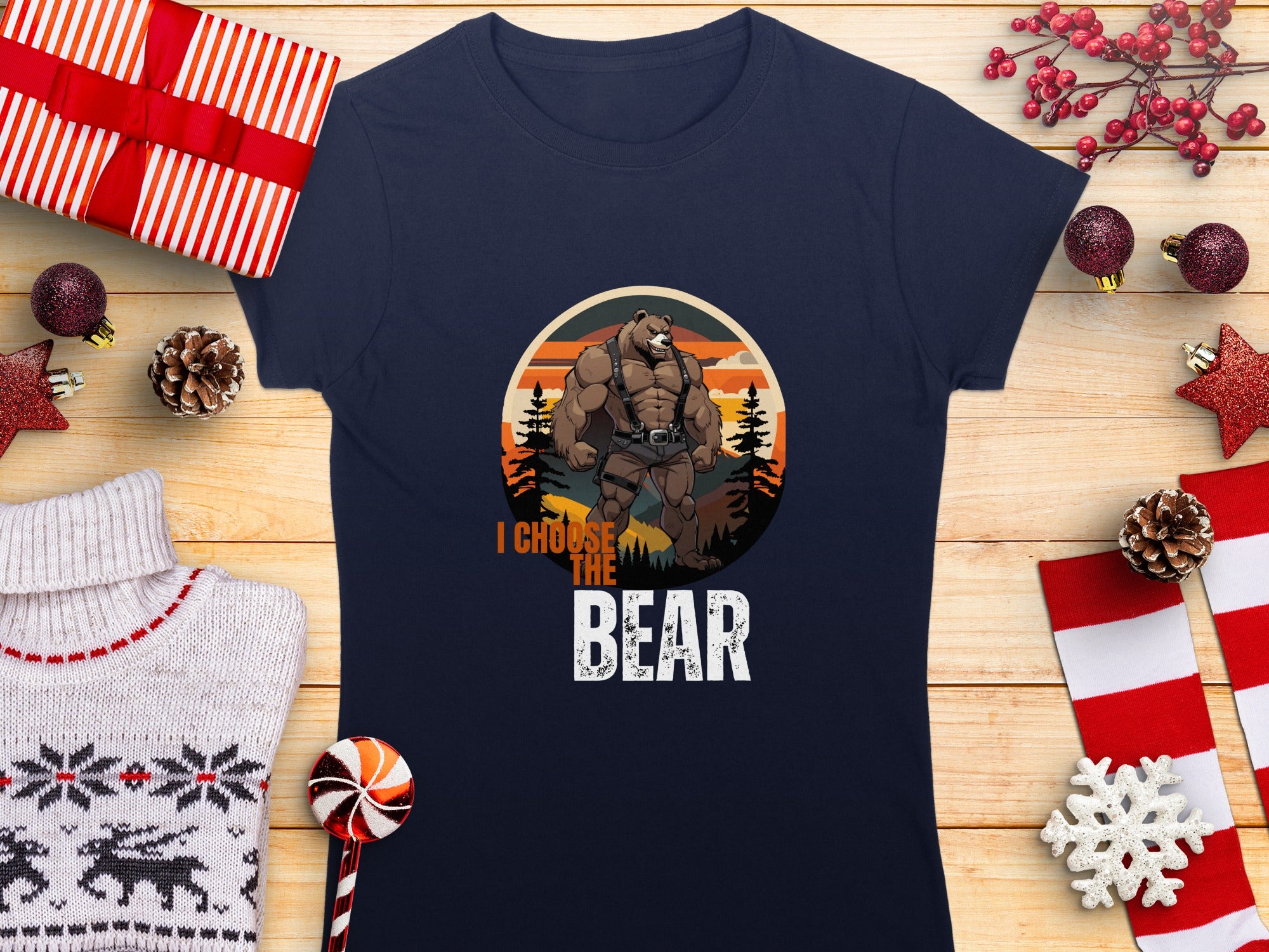 I Choose The Bear Graphic Printed T-Shirt Product