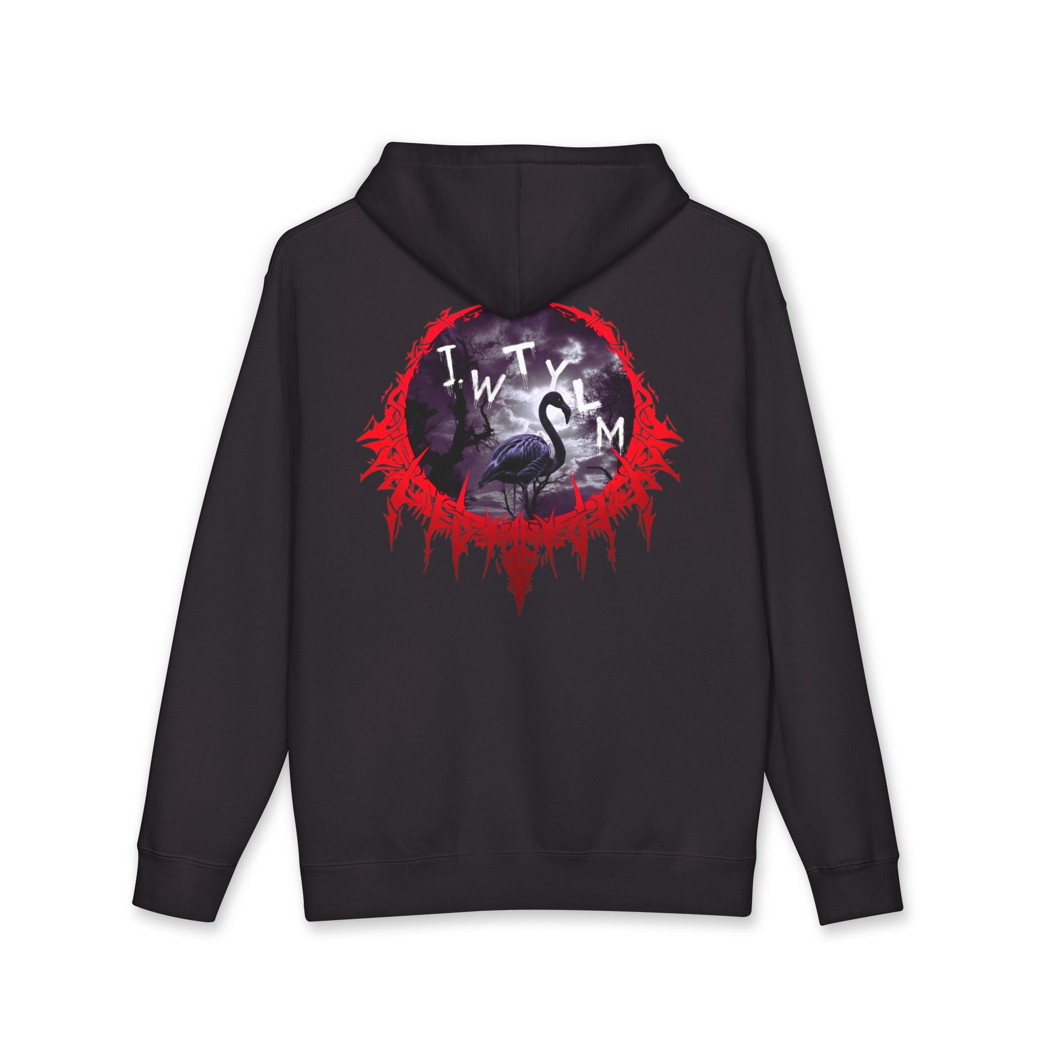 Black Flamingo J.W.T.L.M Jagged Red Border Hoodie product type