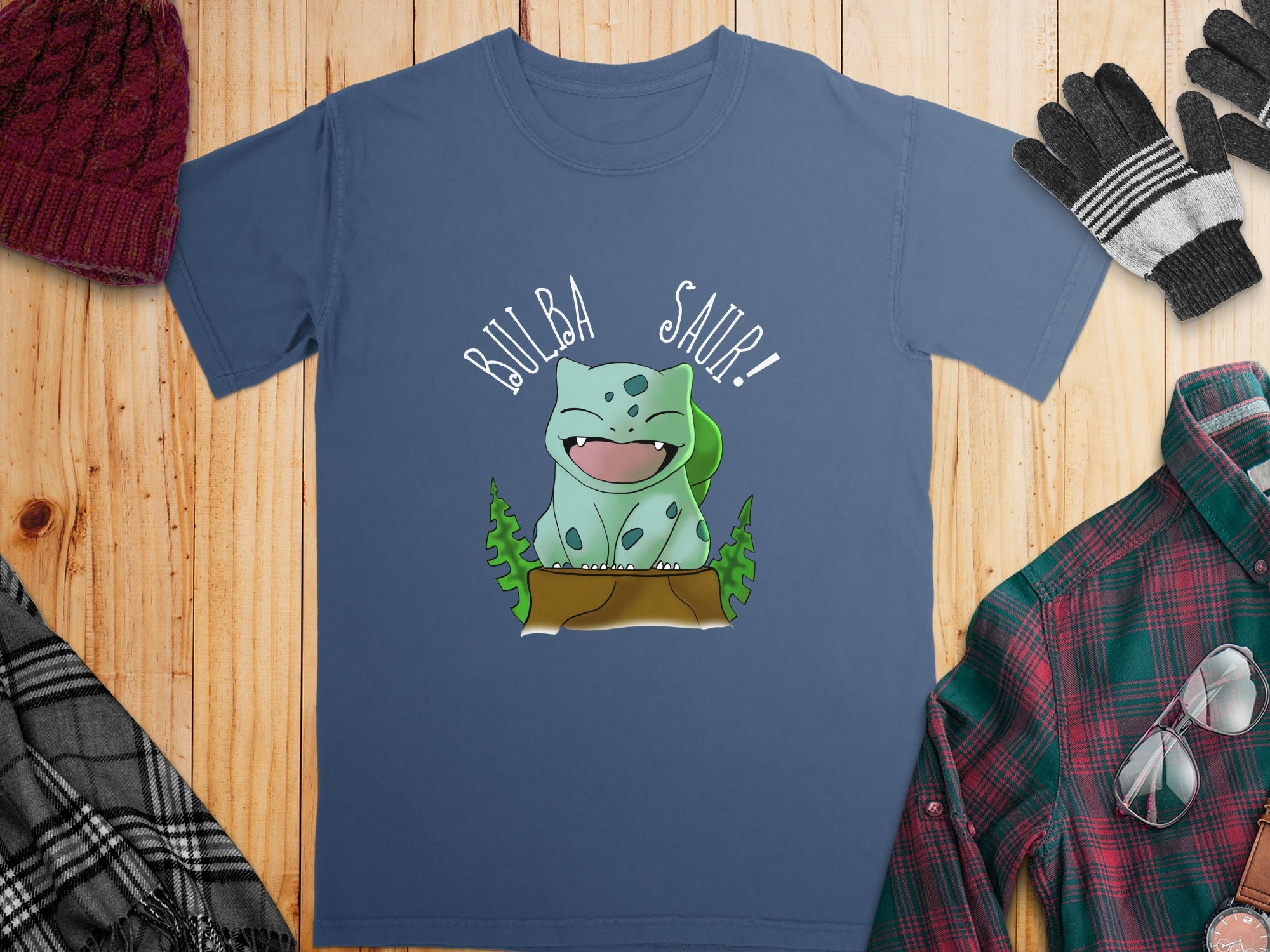 Bulbasaur Happy Plant Friends Graphic T-Shirt