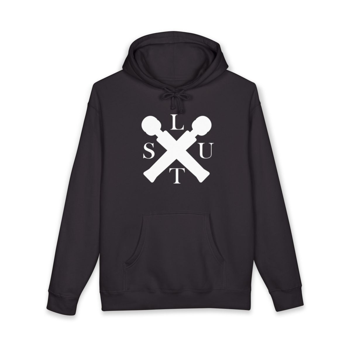 Classic Black Hoodie with Unique Printed Design