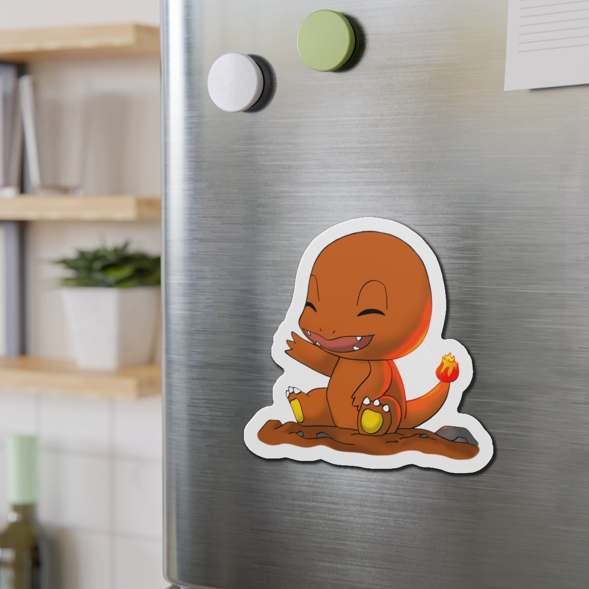 Cute Smiling Dragon Fridge Magnet Decor Accessory