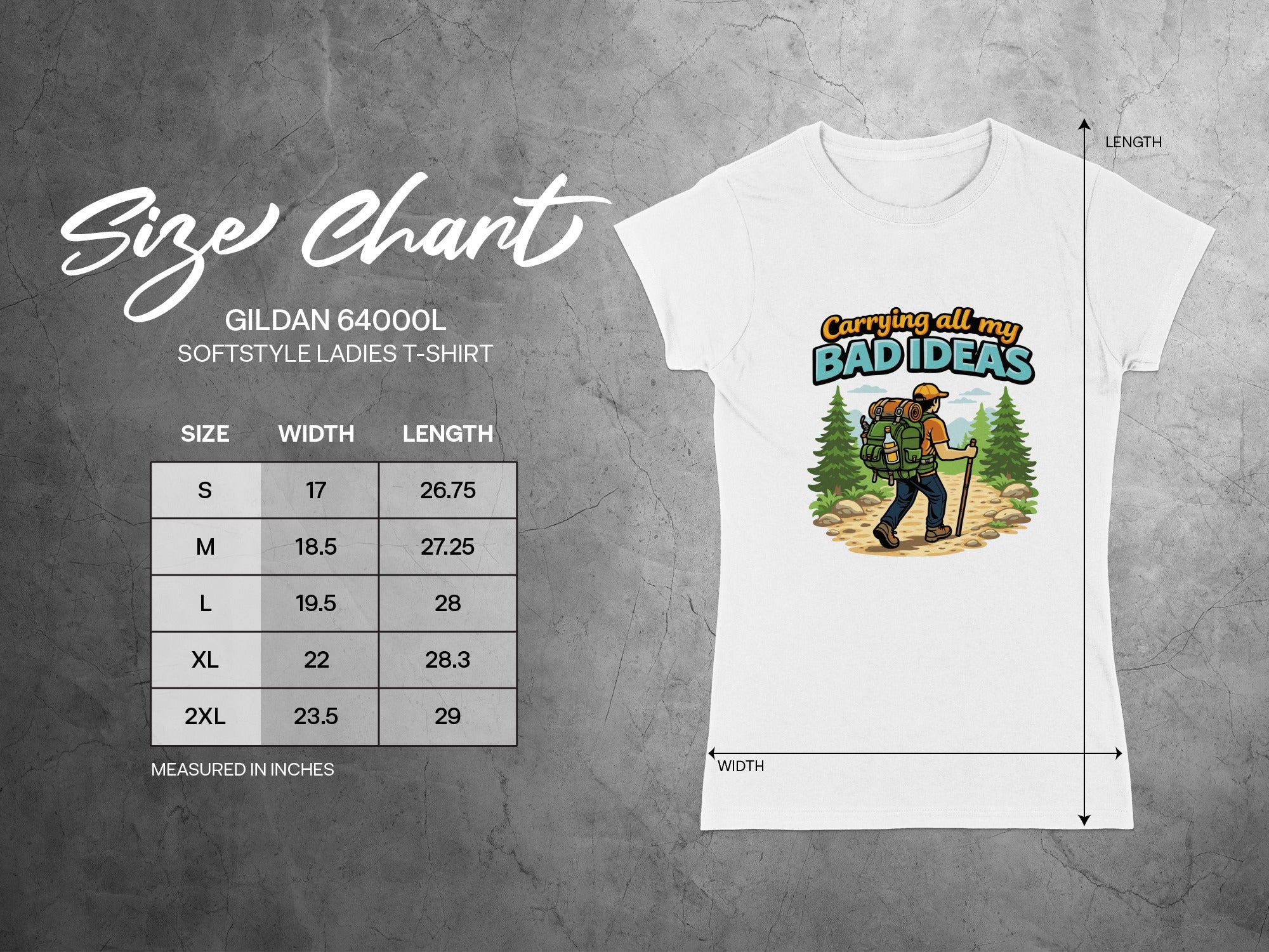 Carrying All My Bad Ideas Hiker Graphic T-Shirt