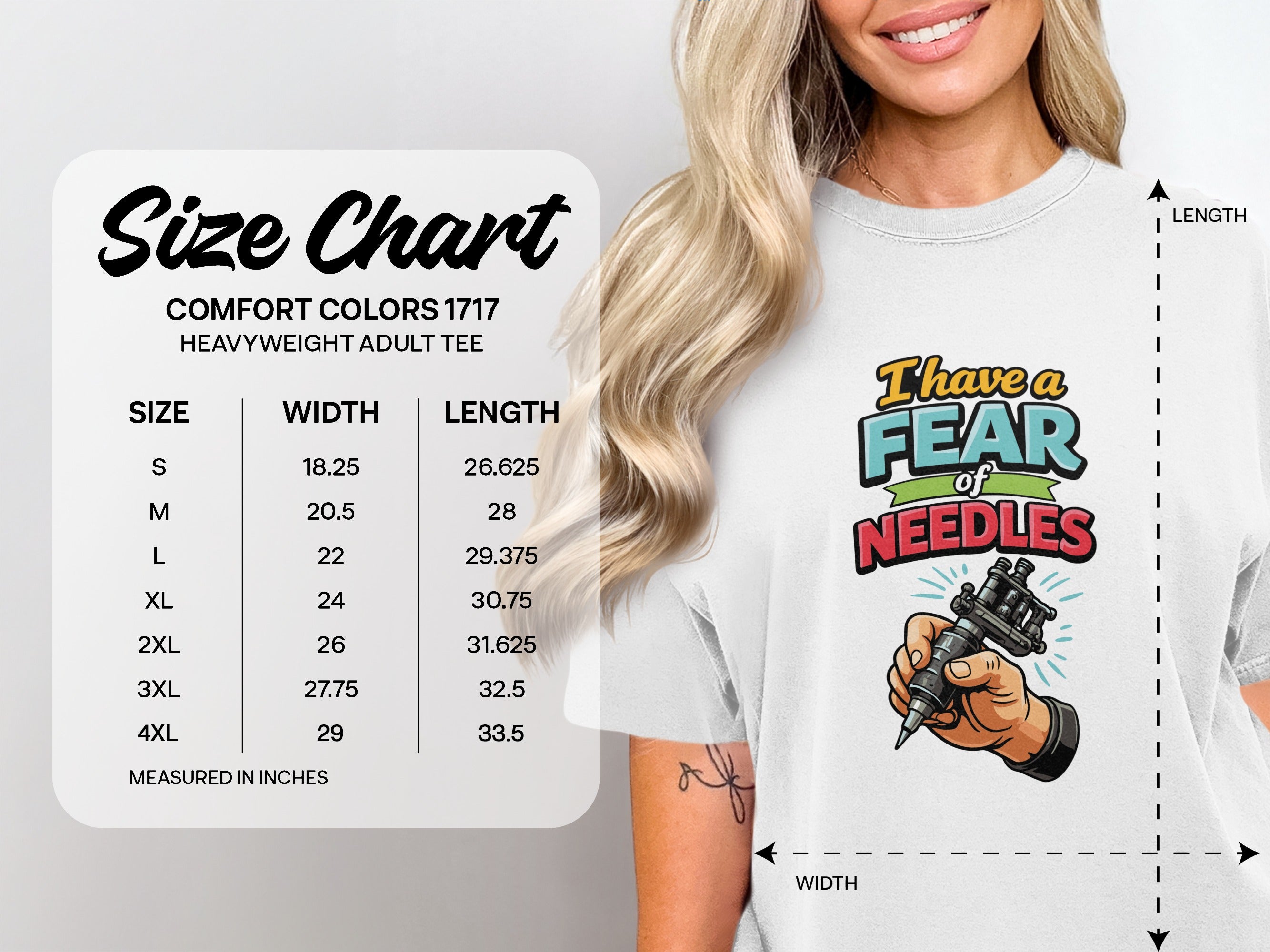 I Have a Fear of Needles Heavyweight Adult Tee