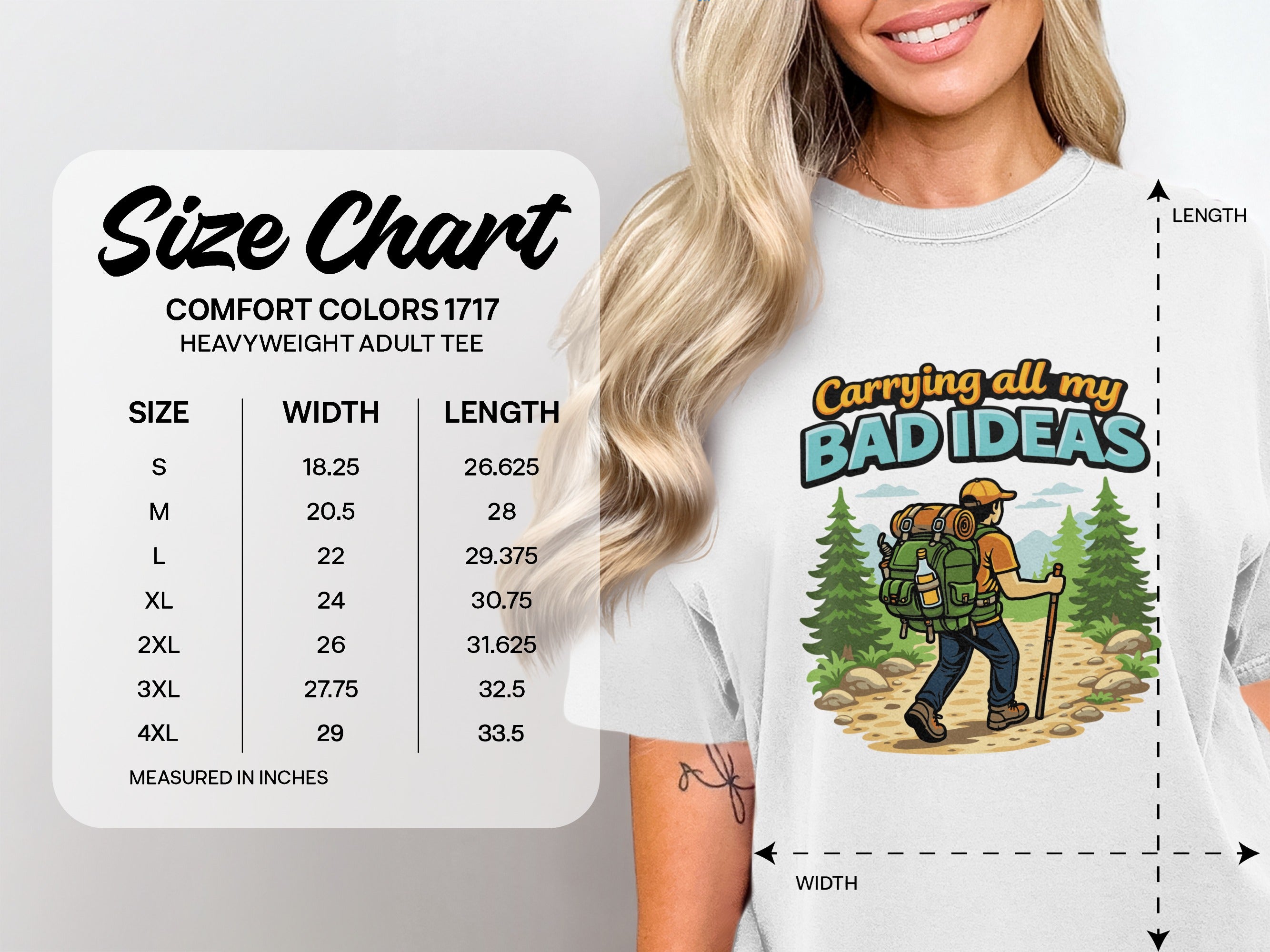 Carrying All My Bad Ideas Hiking T-Shirt