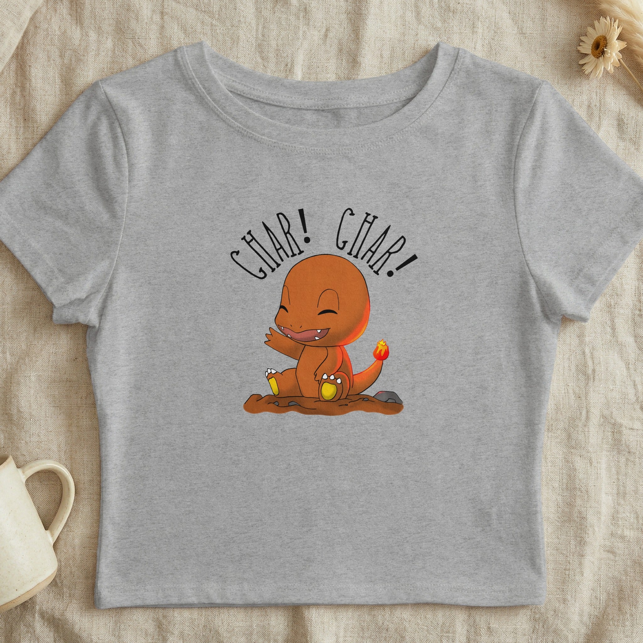 Cute Char Char Graphic Print Tee Shirt