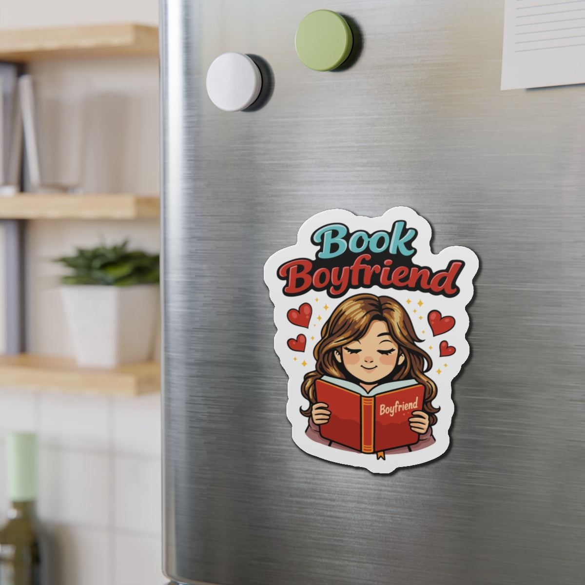 Book Boyfriend Reading Love Magnet for Fridge Decor