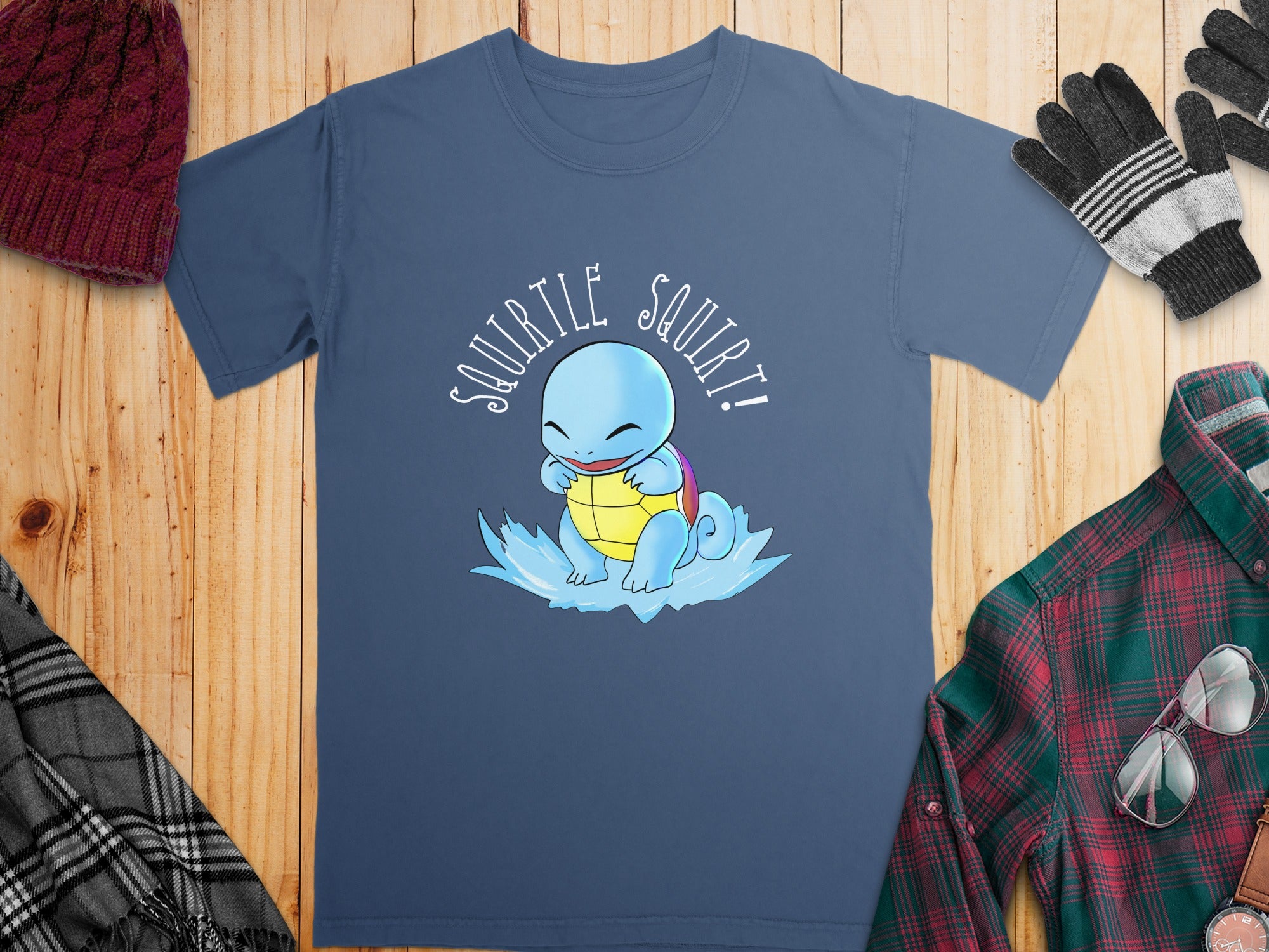 Squirtle Squirt Splash Graphic Tee Shirt