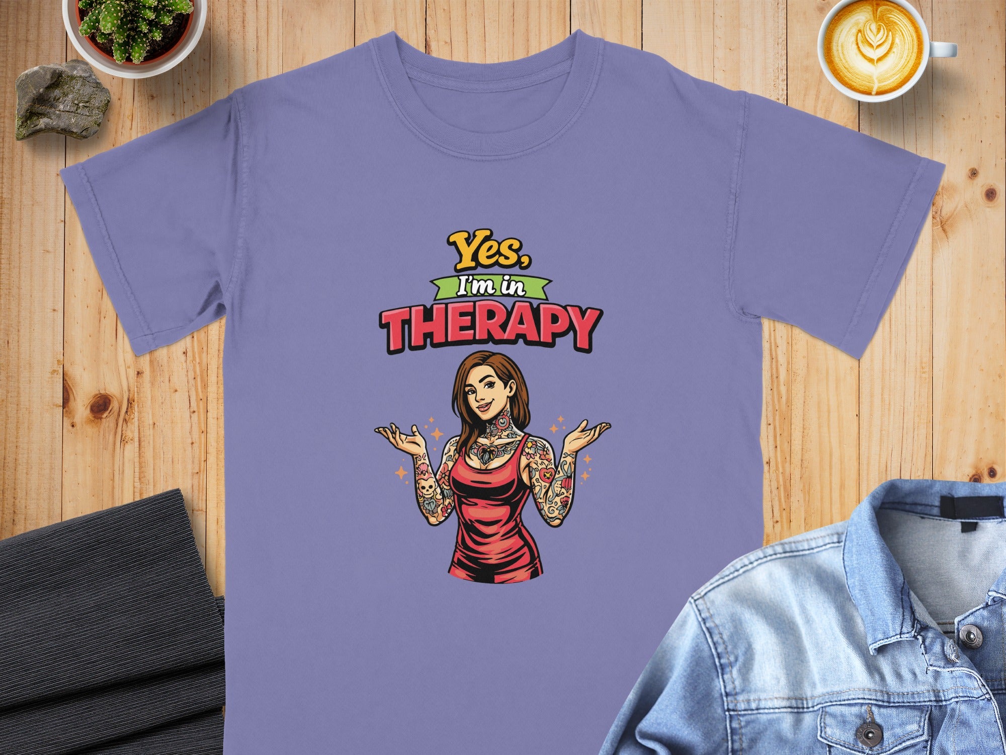 Yes I'm in Therapy Graphic Shirt for Casual Wear