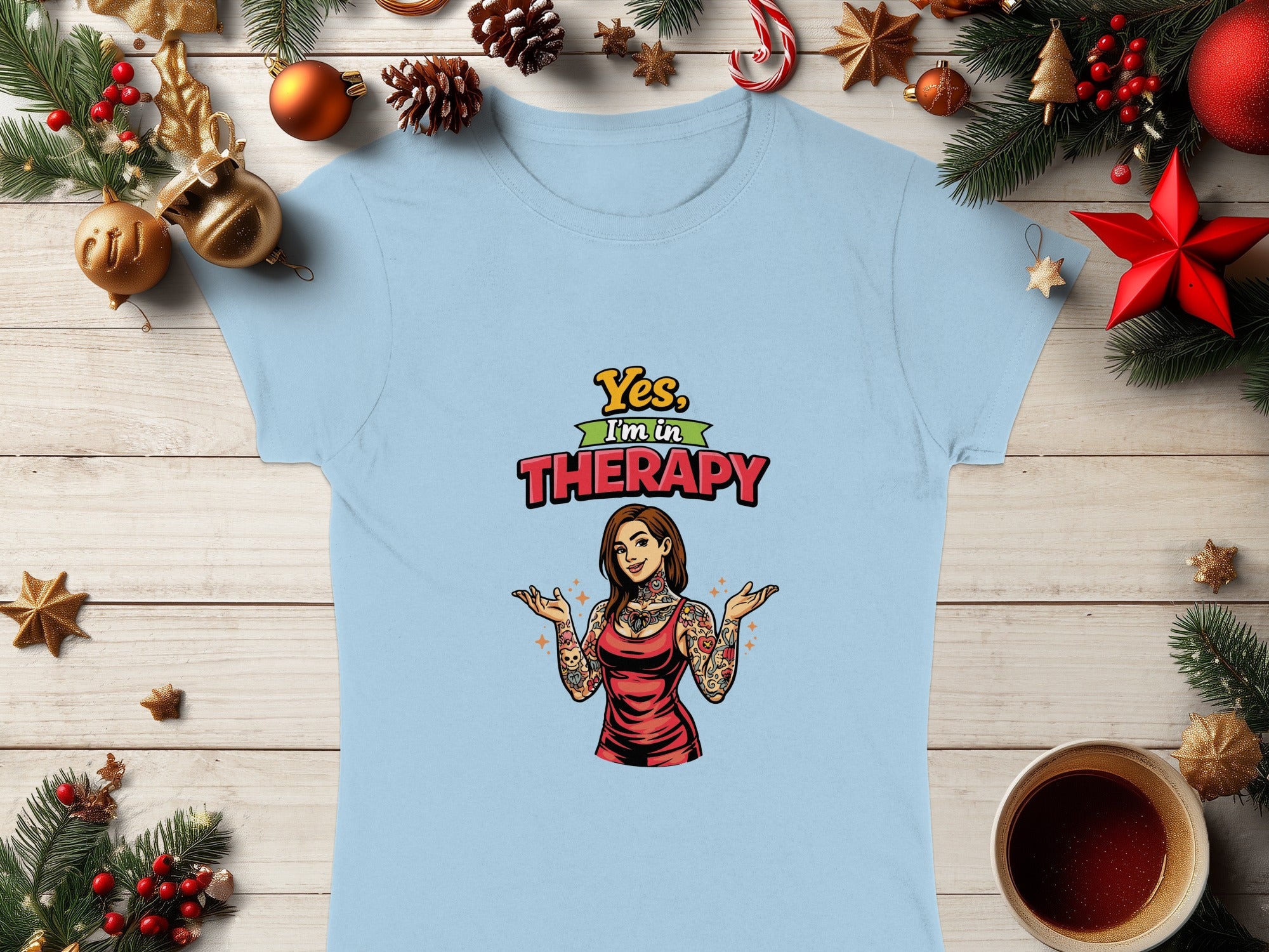 Yes I'm in Therapy Graphic Print Shirt