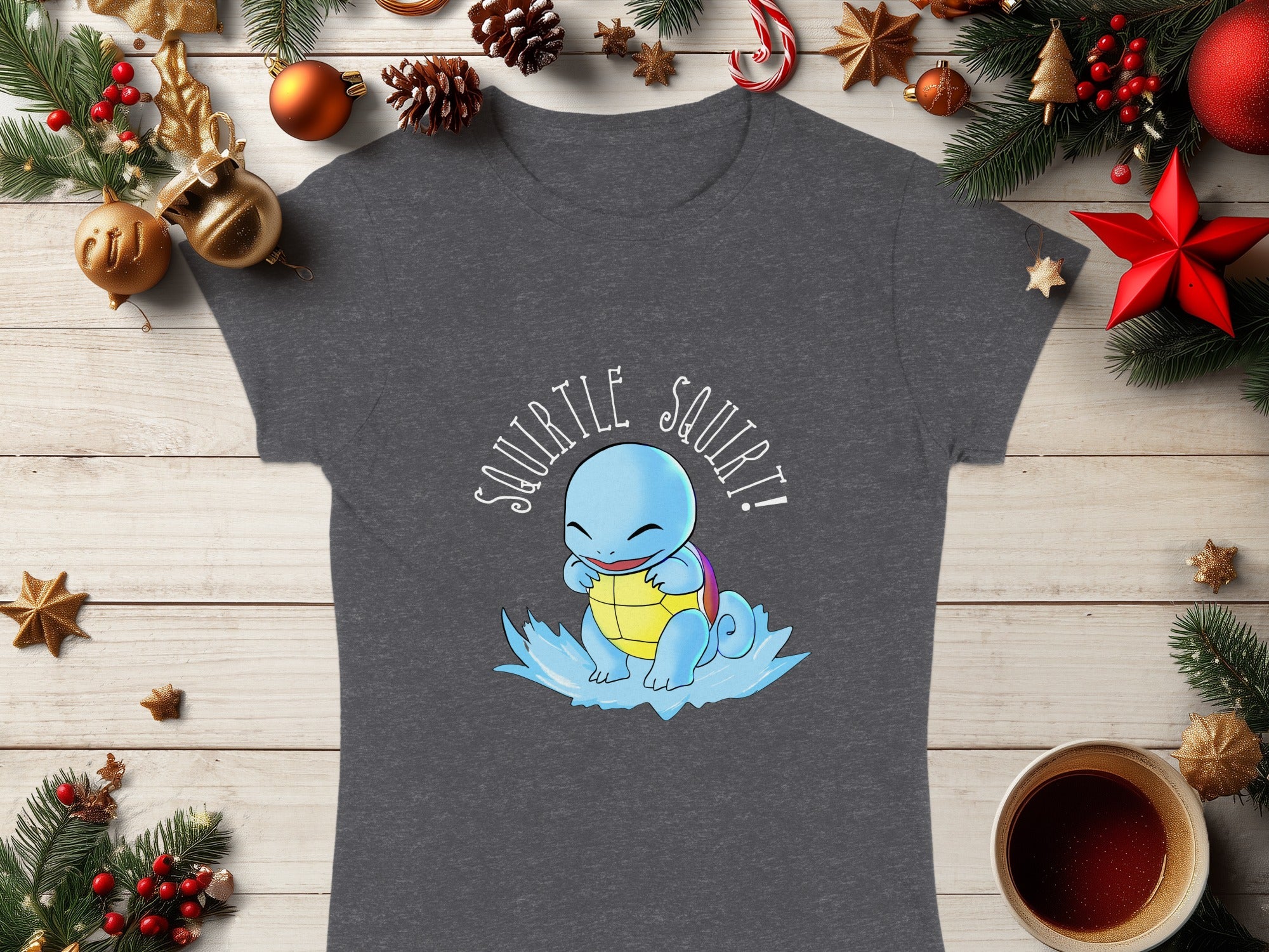 Squirtle Squirt Cute Christmas Tee Shirt Holiday Gift