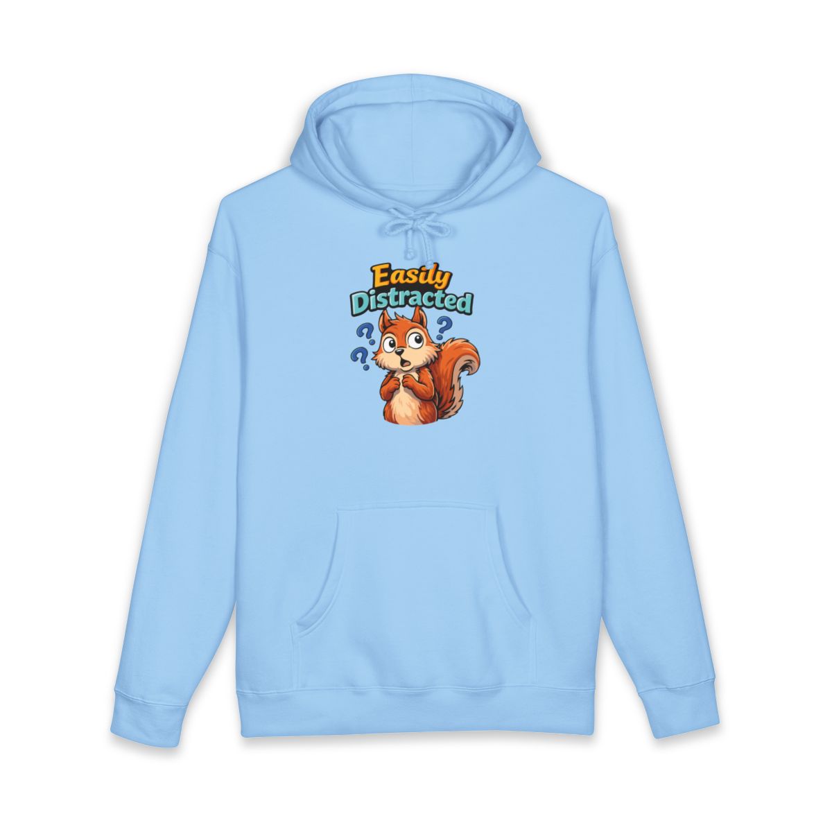 Easily Distracted Squirrel Graphic Hoodie for Casual Wear